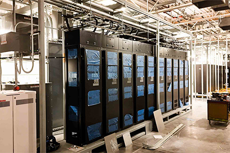 data center construction of interior server room