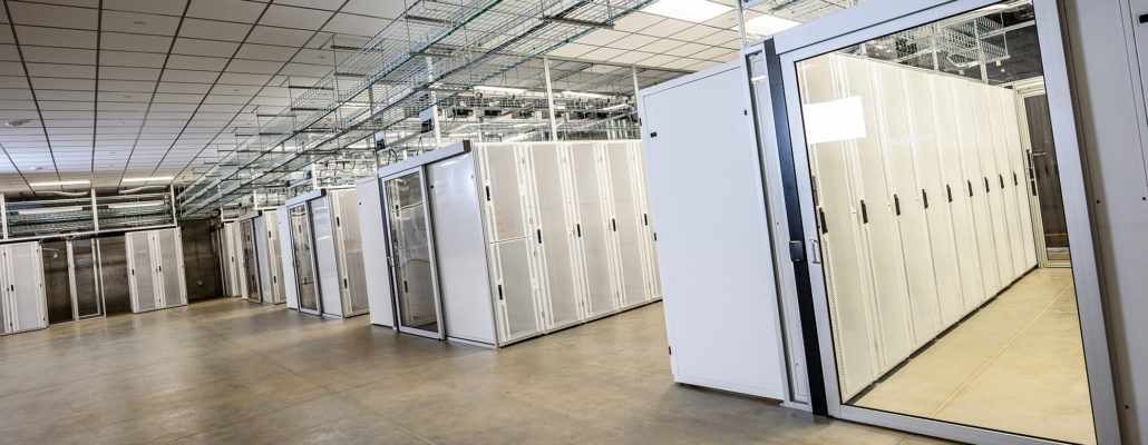 Huntsville Data Center white server cabinets