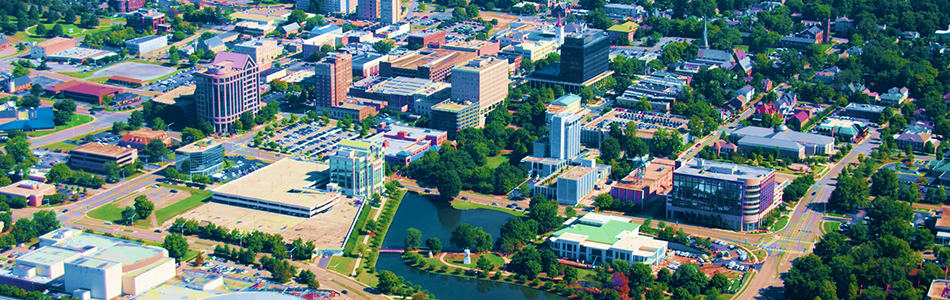 Huntsville Alabama aerial view