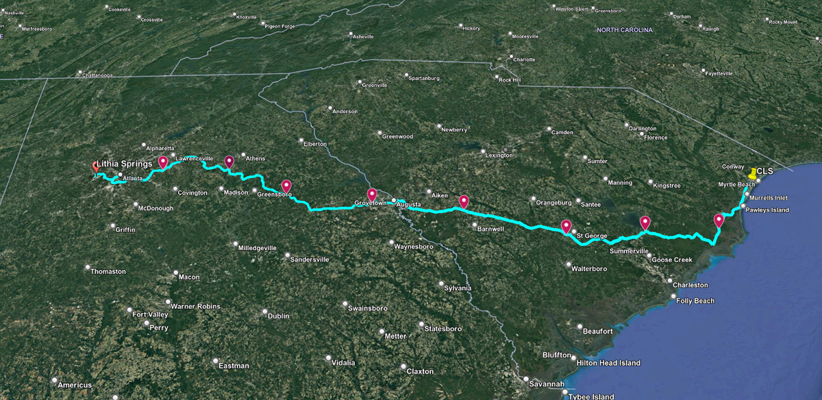 DC BLOX dark fiber route to Atlanta