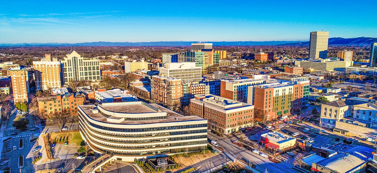 Greenville SC skyline