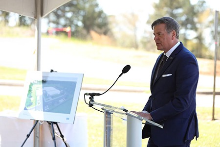 Jeff Uphues speaking at an event